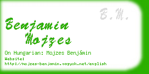 benjamin mojzes business card